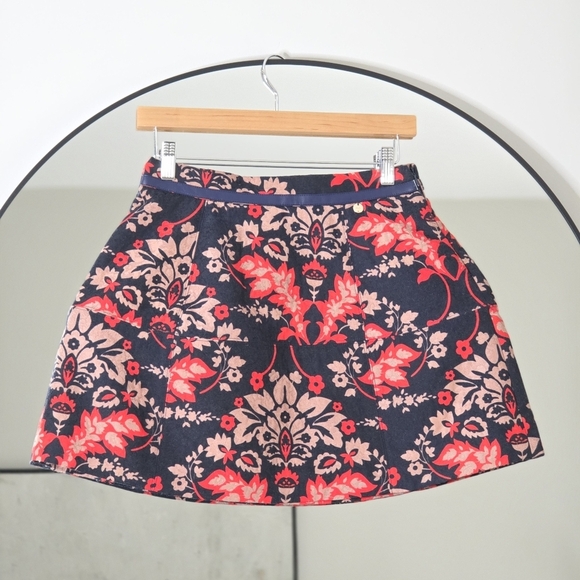 Liu-Jo Jacquard Floral Structured Mini Skirt, Size 4 - Picture 1 of 14